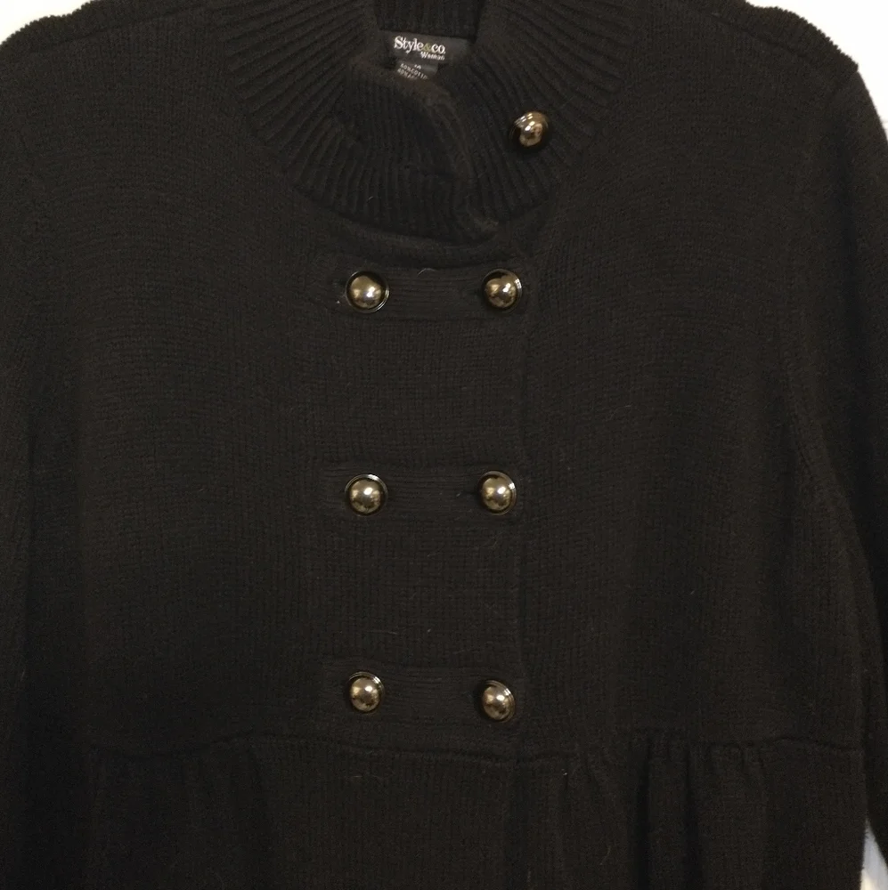 Style & Co. Double Button Front Sweater